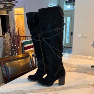 Freebird Black Over the Knee Boots